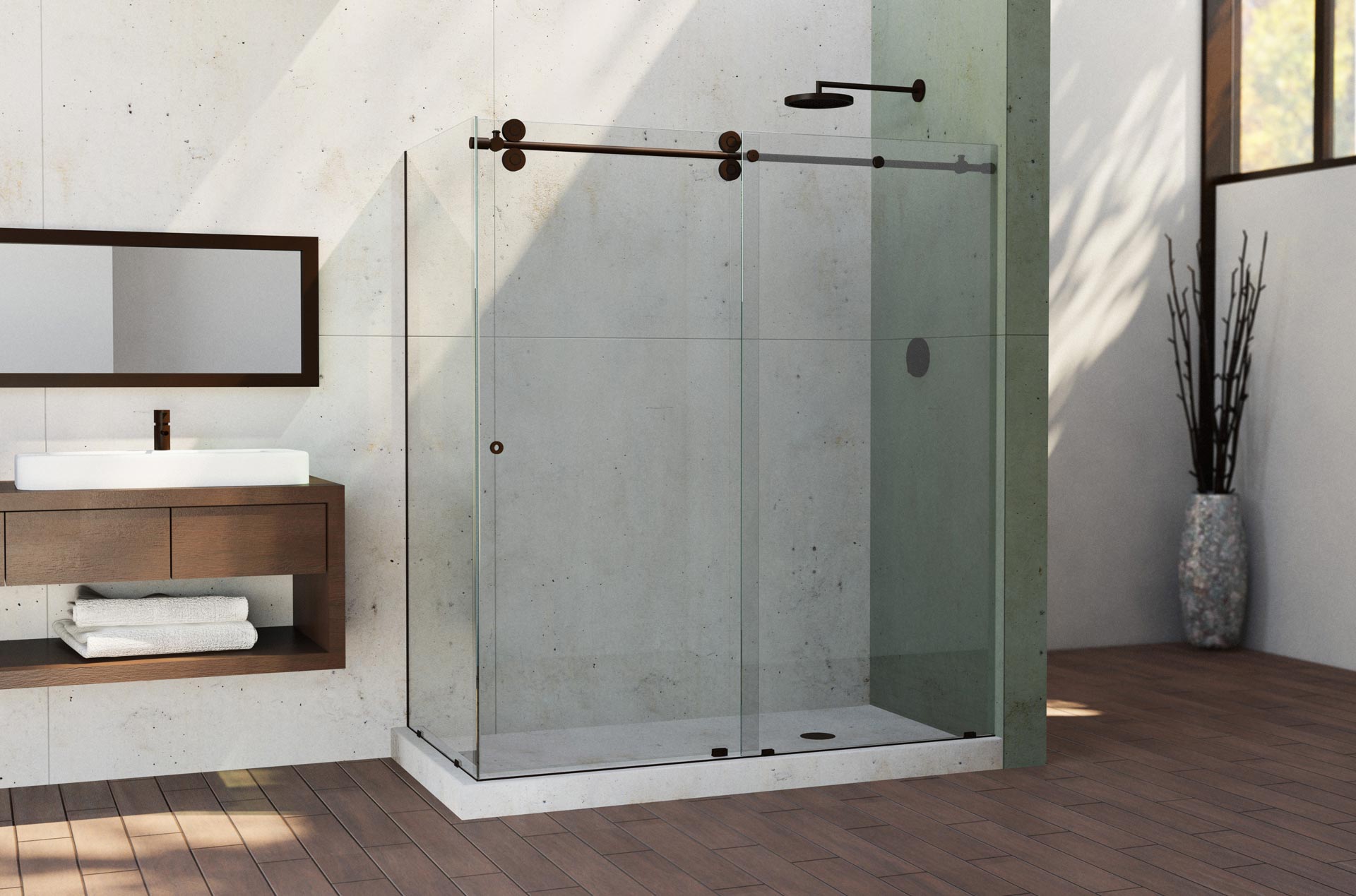  Bathroom Glass partition work dubai